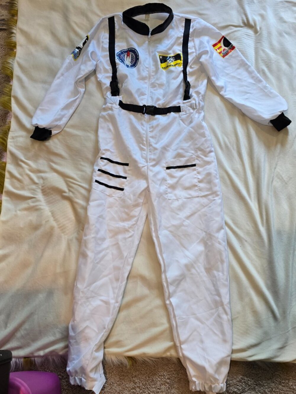 Unisex white space astronaut flight costume size S